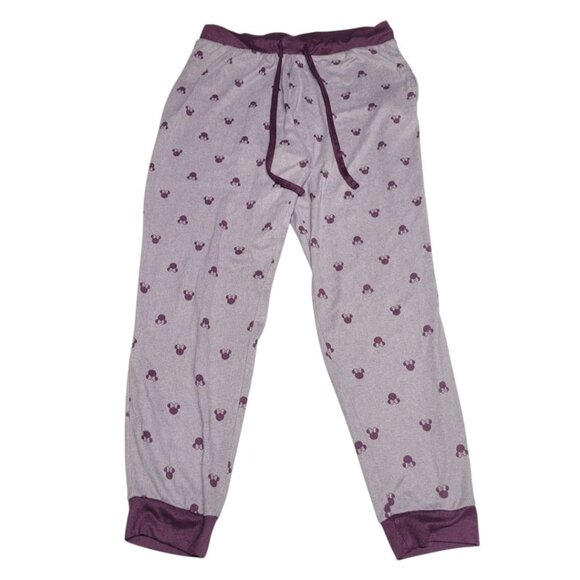 Disney Minnie Mouse Pajamas Womens Medium Purple Soft Long Sleeve Drawstring - Picture 5 of 10